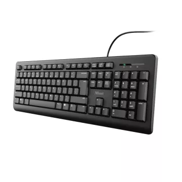 Teclado Trust Tk-150 Tamaño Compacto Tecleado Silenciado Resistente A Los Vertidos Cable 1.8m 23982