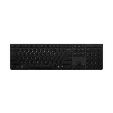Teclado Lenovo Wireless + Bluetooth Recargable (cambie Sin Problemas Hasta 3 Dispositivos A Través Del Dongle Unificado 2.4g