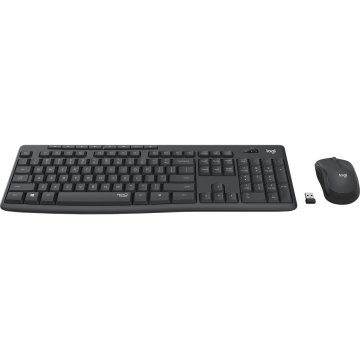 Teclado Logitech Mk295 Silent Wireless Combo Color Grafito P n 920-009798 2