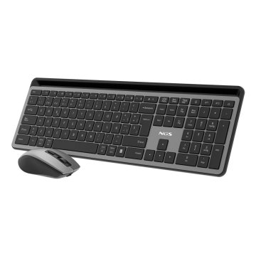 Kit Silencioso De Teclado Y Ratón Ngs Eclipse Kit Multifunción Recargable Con 12 Teclas Multimedia
