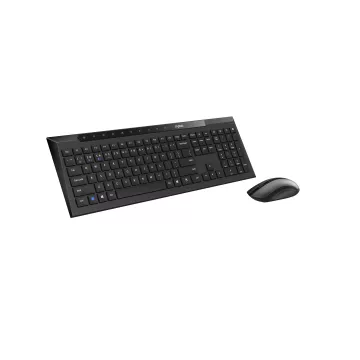 Pack Teclado Y Mouse Rapoo Wireless Y Bluetooth 9010m 2,4ghz Bt 4.0 Bt 5.0 1600dpi Ajustable Color Negro Multi Mode 2