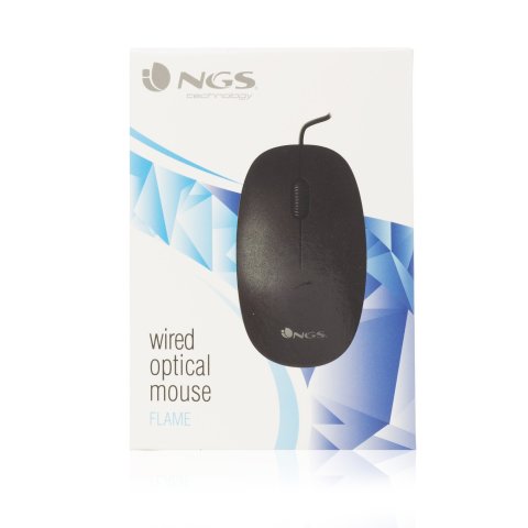 Mouse Ngs Flame Black Optico Con Cable