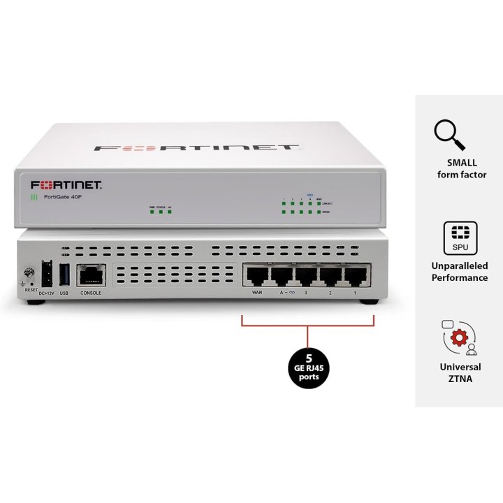 Fortigate Fg-40f 5 Puertos Ge Rj45 (incluye 1...
