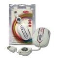 Mouse 3free Mini Optico Usb Msm201 wp Cable Retractil Blanco Rosa