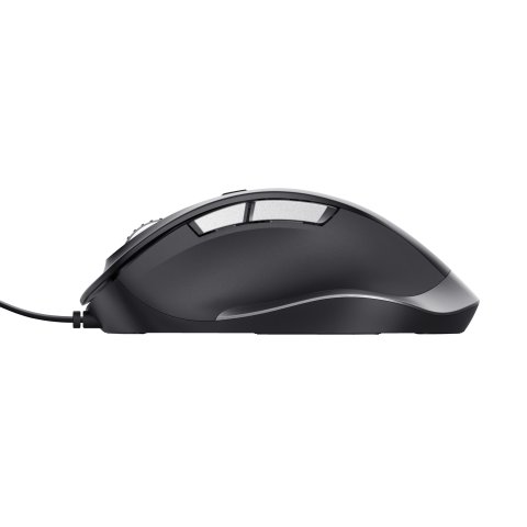 Mouse Trust Fyda Con Cable, 6 Botontes, Rueda Desplazamiento 5000dpi Negro 24728