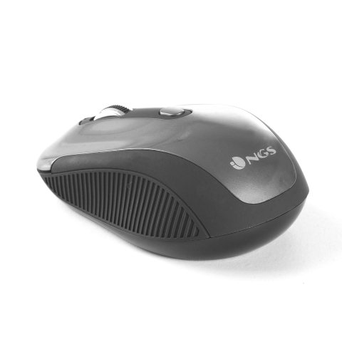 Mouse Ngs Wireless Haze 800 1600dpi 2.4ghz Nano Receptor Usb Color Gris negro