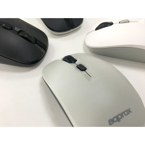 Mouse Approx Wireless Xm180 Grey   Black Nano Receptor Usb Appxm180gb