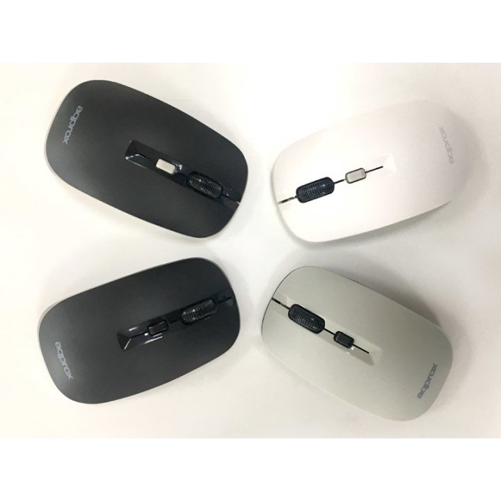Mouse Approx Wireless Xm180 Grey   Black Nano Receptor Usb Appxm180gb