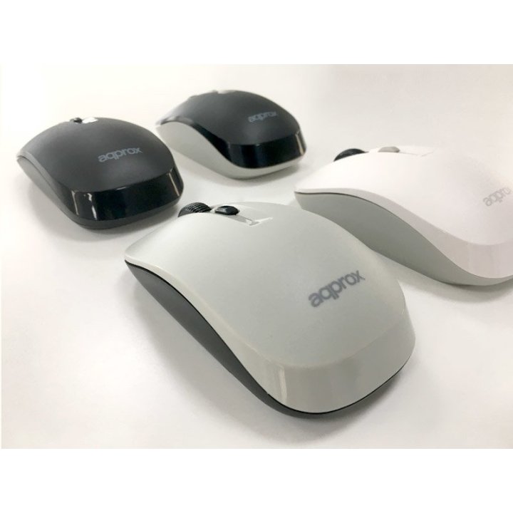 Mouse Approx Wireless Xm180 Grey   Black Nano Receptor Usb Appxm180gb