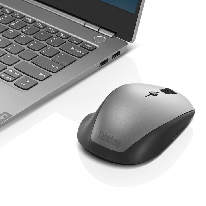 Mouse Lenovo Wireless Thinkbook Media 2.4ghz 7 Botones, Nano Receptor, Dise¤o Ergonomico