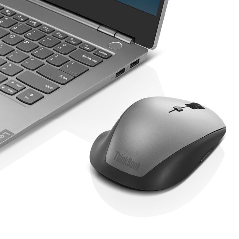 Mouse Lenovo Wireless Thinkbook Media 2.4ghz 7 Botones, Nano Receptor, Dise¤o Ergonomico