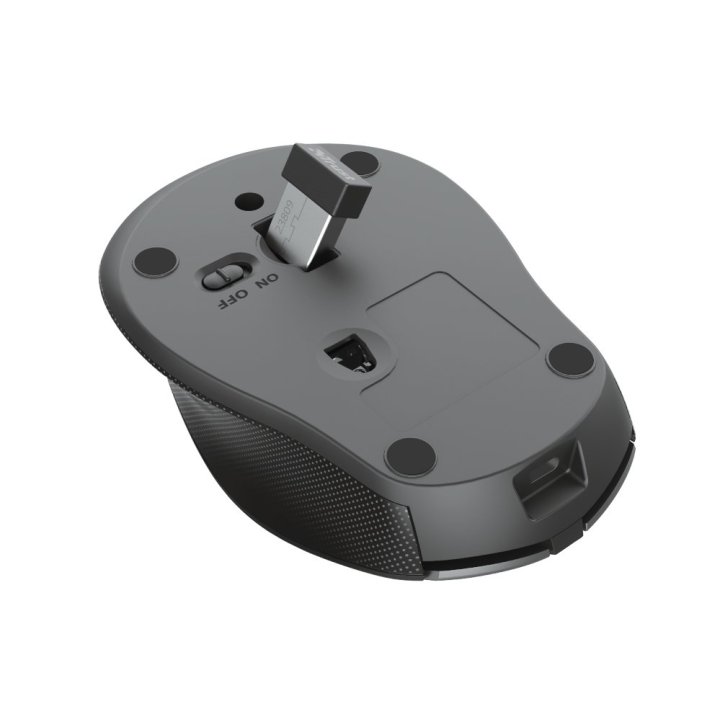 Mouse Trust Wireless Zaya Negro - Recargable Usb-c - 4 Botones - 800 1200 1600dpi - Receptor Micro Usb 23809