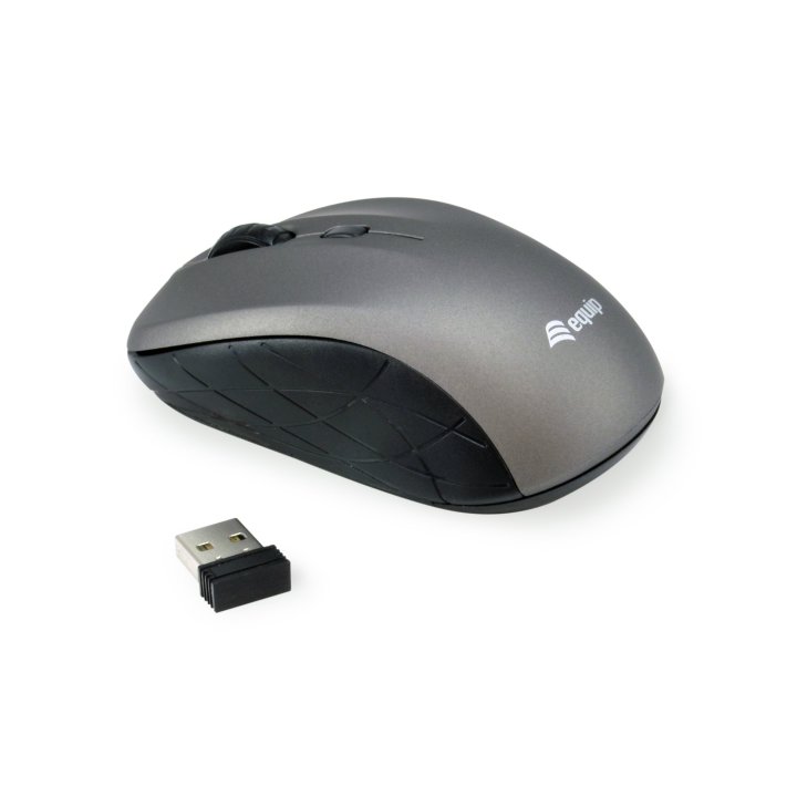 Mouse Equip Wireless Mini Life Optico 4 Botones Scroll Gris 1600dpi