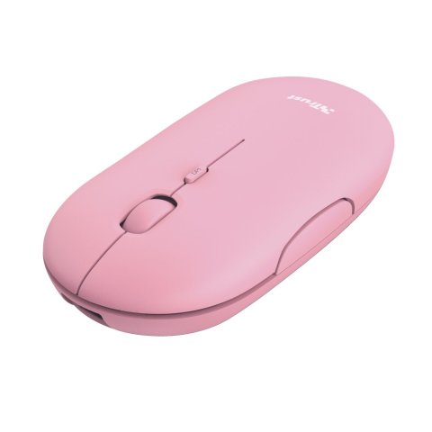 Mouse Trust Wireless Puck Recargable- Ultrafino - Botones Silenciosos- 800 1200 1600dpi - Receptor Micro Usb Color Rosa 24125