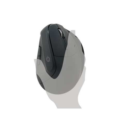 Mouse Conceptronic Bluetooh Lorcan03 5.2 Ergonomico 6 Botones 1600dpi Bateria Recargable Color Negro