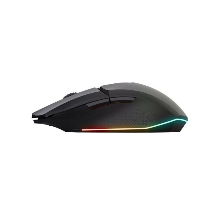 Mouse Trust Gaming Wireless Rgb Gxt 110 Felox Iluminacion Led, 6 Botones, Negro 25037
