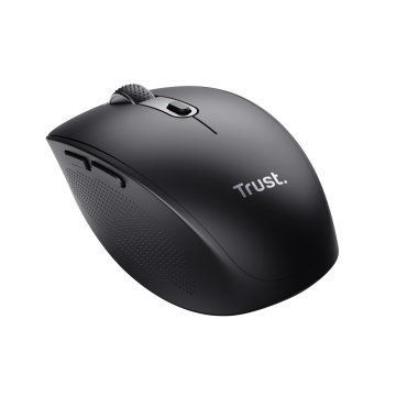 Mouse Trust Wireless Y Bluetooth Ozaa 24819 Negro Recargable- Sensor Optico - 6 Botones - 800 1600 3200dpi - Receptor Usb-a u 2