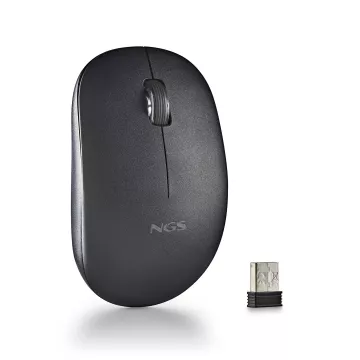 Mouse Ngs Wireless Fog Pro Negro 1000dpi 2 Botones Nano Receptor 2.4ghz