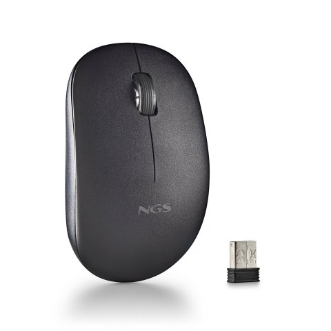Mouse Ngs Wireless Fog Pro Negro 1000dpi 2 Botones Nano Receptor 2.4ghz