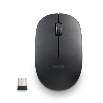 Mouse Ngs Wireless Fog Pro Negro 1000dpi 2 Botones Nano Receptor 2.4ghz 2