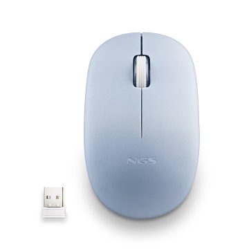 Mouse Ngs Wireless Fog Pro Azul 1000dpi 2 Botones Nano Receptor 2.4ghz 2