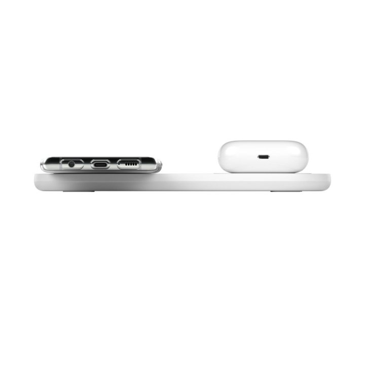 Base De Carga Inalámbrica Doble Belkin Wiz002vfwh 10w Boost Charge Color Blanco