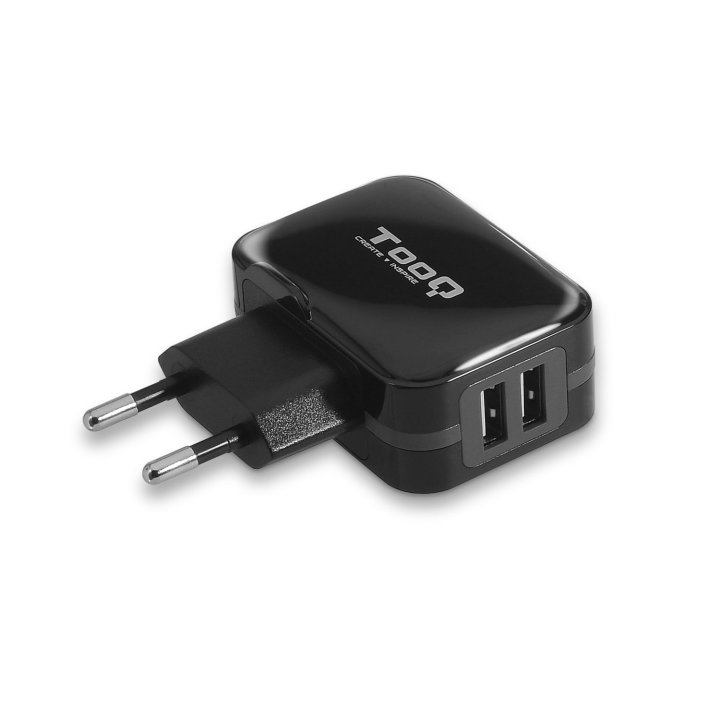 Cargador De Pared Tooq Tqwc-1s02 2xusb 3.4 A(total) Ai-tech Color Negro