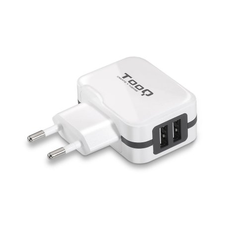 Cargador De Pared Tooq Tqwc-1s02wt 2xusb 3.4 A(total) Ai-tech Color Blanco