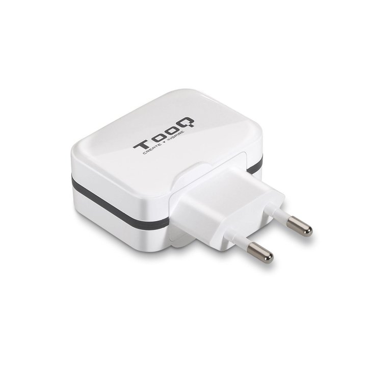 Cargador De Pared Tooq Tqwc-1s02wt 2xusb 3.4 A(total) Ai-tech Color Blanco
