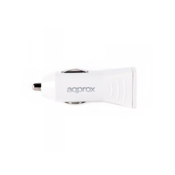 Cargador De Coche Approx 2 Usb 5v 3,1 Ah Color Blanco Appusbcar31w 2