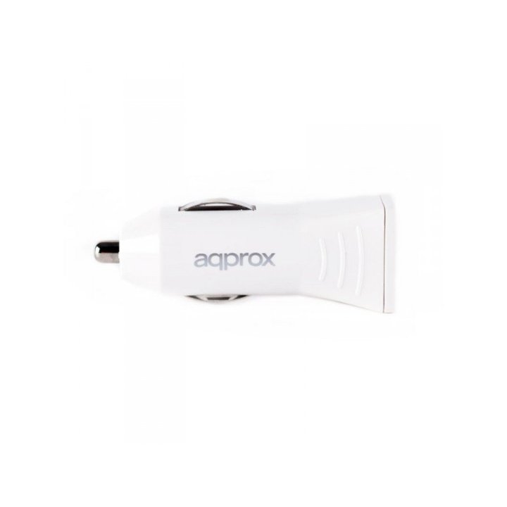 Cargador De Coche Approx 2 Usb 5v 3,1 Ah Color Blanco Appusbcar31w