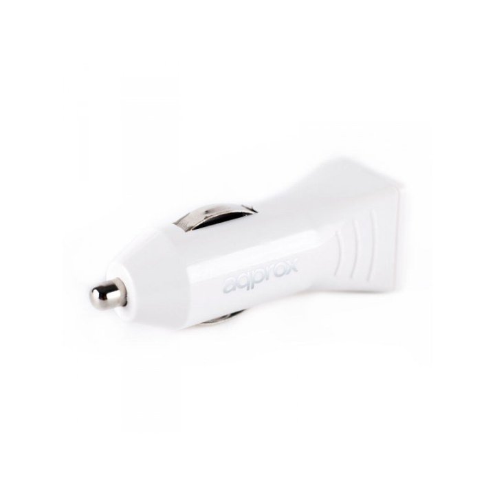 Cargador De Coche Approx 2 Usb 5v 3,1 Ah Color Blanco Appusbcar31w