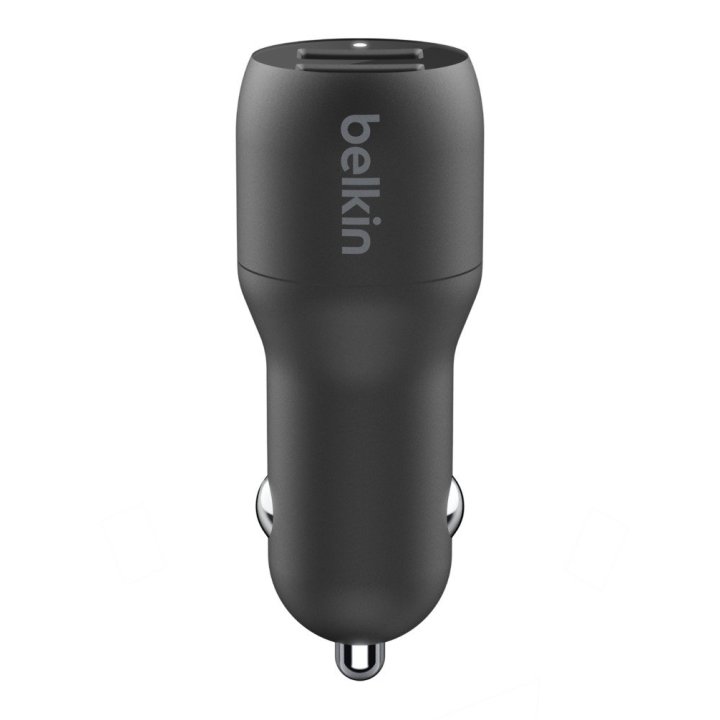 Cargador De Coche Belkin Ccd001bt1mbk Doble Usb-a 24w + Cable Usb A Lightning 1m Negro