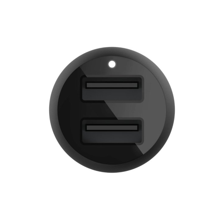 Cargador De Coche Belkin Ccd001bt1mbk Doble Usb-a 24w + Cable Usb A Lightning 1m Negro