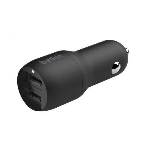 Cargador De Coche Belkin Ccd001bt1mbk Doble Usb-a 24w + Cable Usb A Lightning 1m Negro