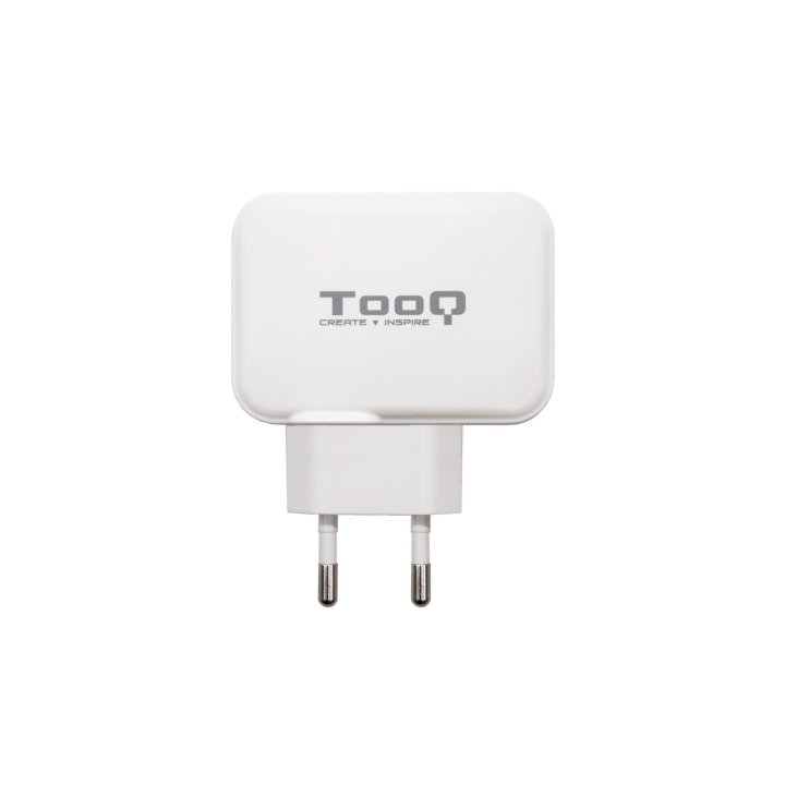 Cargador De Pared Tooq Tqwc-2s02wt Usb-c+usb-a 4.8a (27w) Total Color Blanco