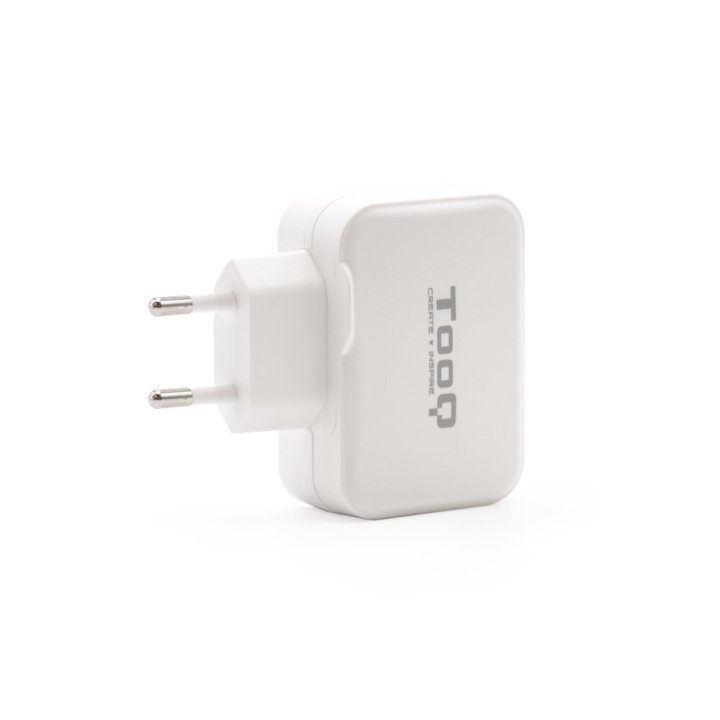 Cargador De Pared Tooq Tqwc-2s02wt Usb-c+usb-a 4.8a (27w) Total Color Blanco