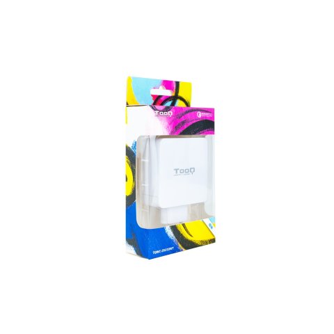 Cargador De Pared Tooq Tqwc-2s03wt Usb-c Pd + Usb A Qc3.0 Blanco