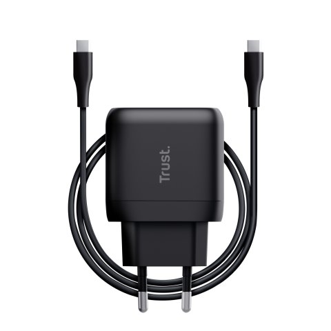 Cargador De Pared Trust Maxo Usb-c De 45w Con Cable Usb-c De 2m 24816