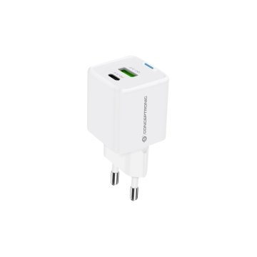Cargador De Pared Conceptronic Usb-c X1 Usb-ax1 Quickcharge 3.0 Gan Pps 20w Color Blanco 2