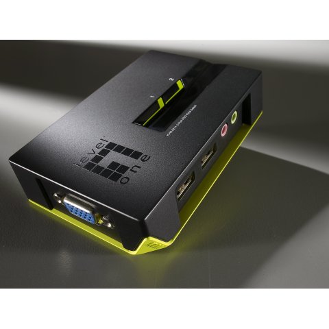 Conmutador Automatico Sobremesa Level One V t m 1a2 Cpus Usb Con Audio Cables Incluidos
