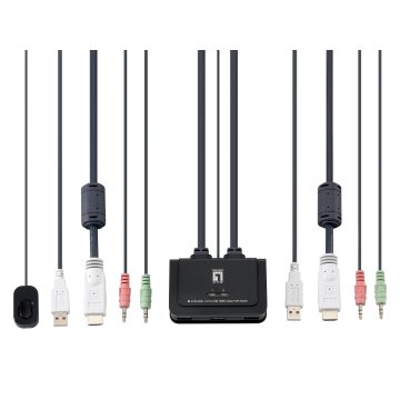 Conmutador Automatico Level One V t m 1a2 Cpus Hdmi Usb Con Audio Cables Incluidos 2
