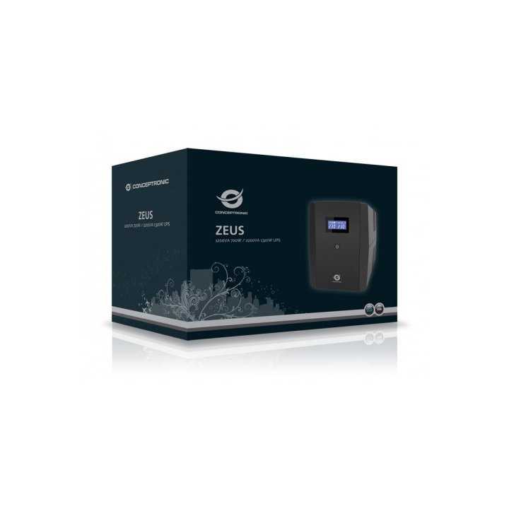 Sai 1200va Conceptronic 720w 3 Iec Proteccion Puerto Lan Modem