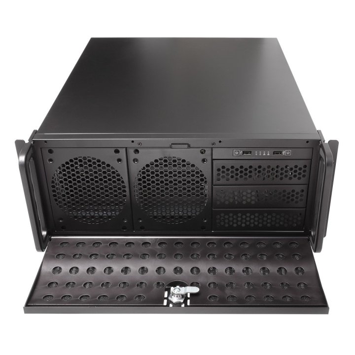 Caja Rack 19" 4u Unykach Uk4129 Frontal De Rejilla Con Llave Filtro Antipolvo