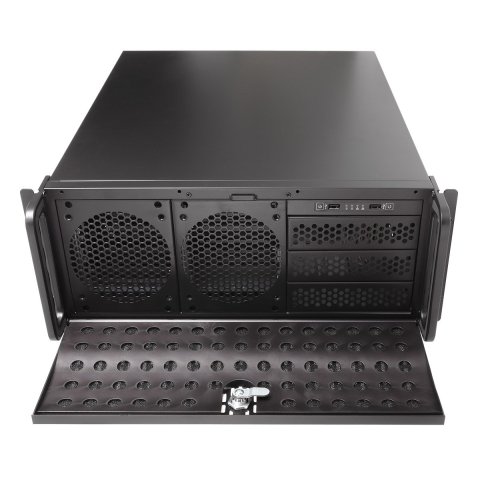 Caja Rack 19" 4u Unykach Uk4129 Frontal De Rejilla Con Llave Filtro Antipolvo