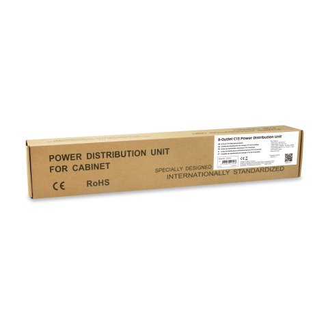 Regleta Alimentacion Aluminio Rack 19" 1u 8 Tomas Tipo C13 Iec320 Con Interruptor Cable 1.8m