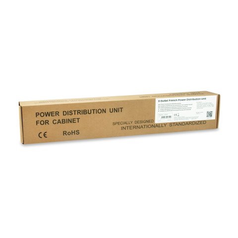 Regleta Alimentacion Aluminio Rack 19" 1u 8 Tomas Tipo Shucko Euro Cable 1.8m