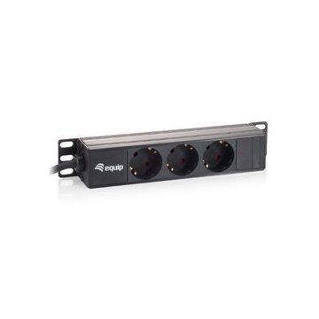 Regleta Alimentacion Rack 10" 3 Tomas 1u