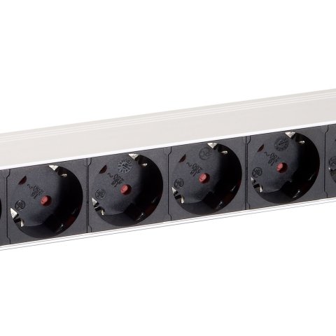 Regleta Alimentacion Aluminio Rack 19" 1u 8 Tomas Con Interruptor