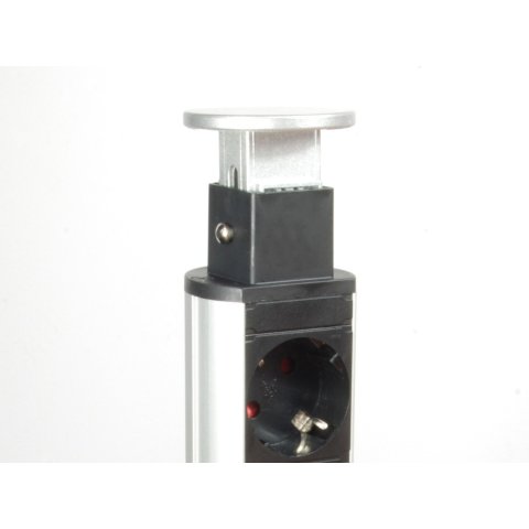 Regleta Equip Pop-up Para Mesa 3 Tomas + 2 Puertos Usb Con Interruptor Aluminio Diametro 60mm